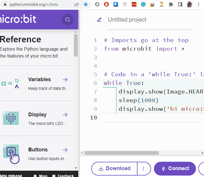 animated image showing how to pair your micro:bit with your computer, as per the instructions above